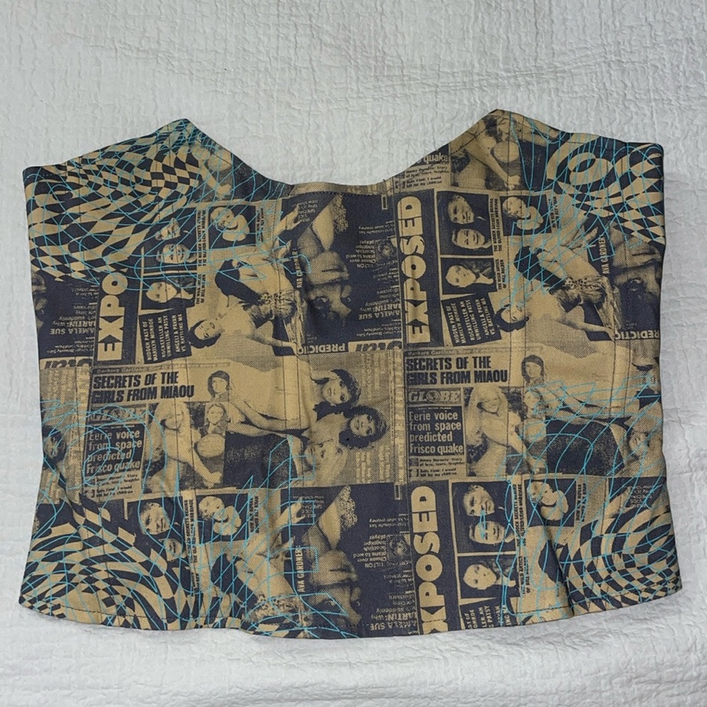 Miaou newspaper corset top